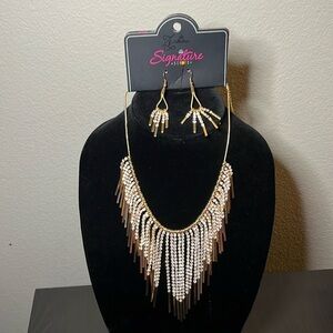 Paparazzi Zi Collection Necklace and Earring set. Brand new/never worn.